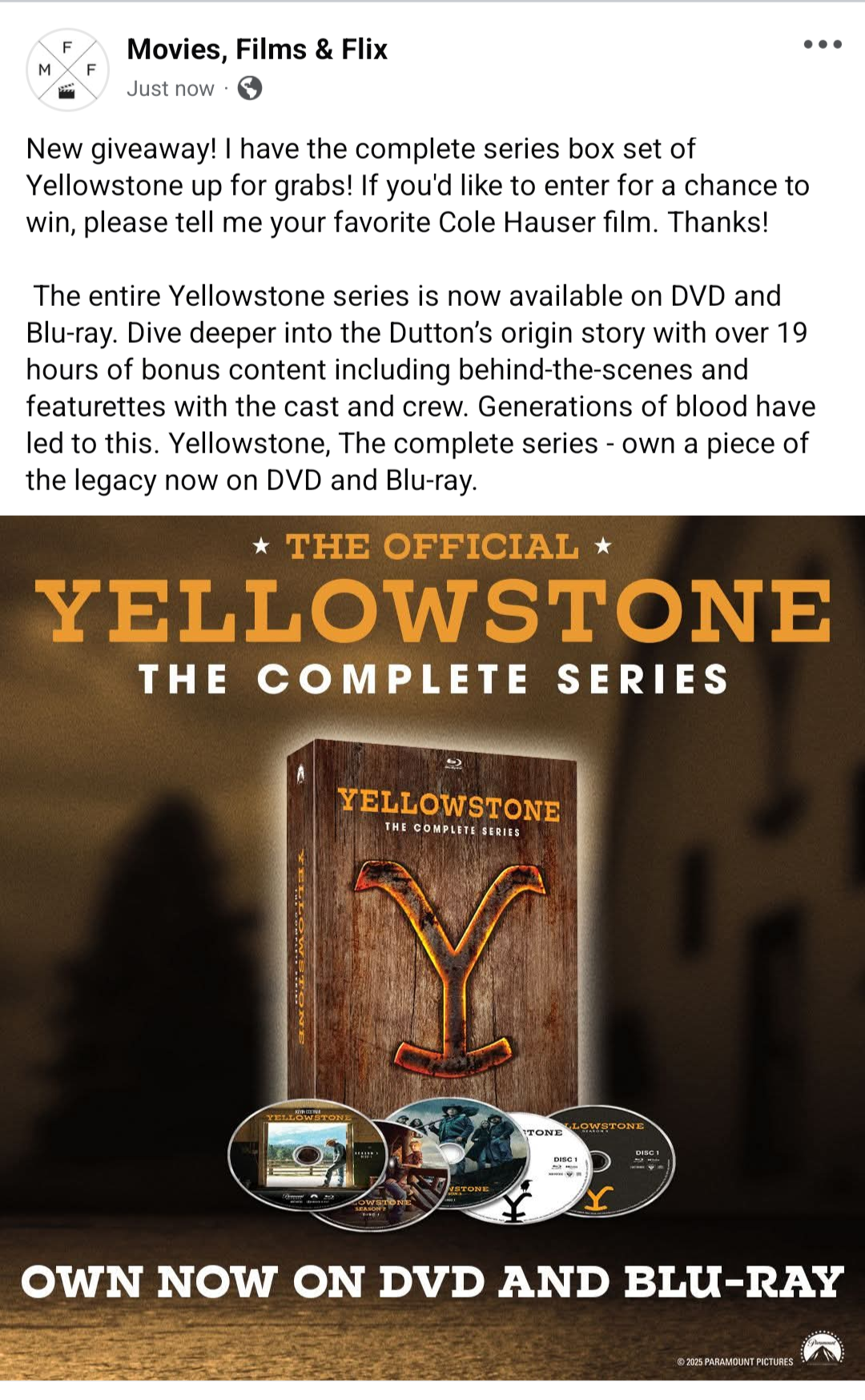 Movies, Films, And Flix - Facebook Post